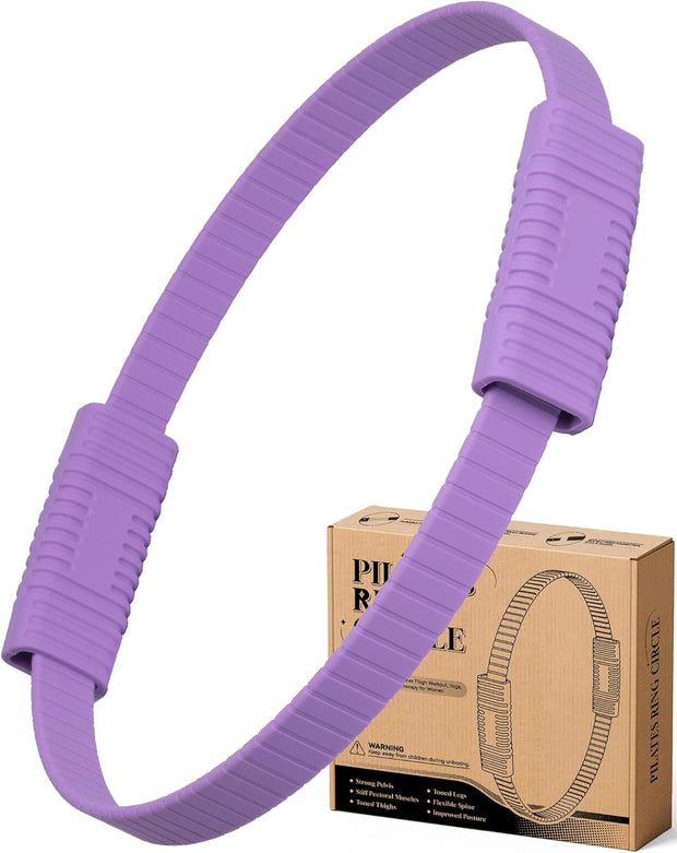 Pilates Ring, 13.5'' Silicone Magic Pilates Ring Fitness Circle, Lightweight & Durable Flexible Resistance Exercise Equipment for Toning Arms, Thighs/Legs, Core, Yoga & Physical Therapy