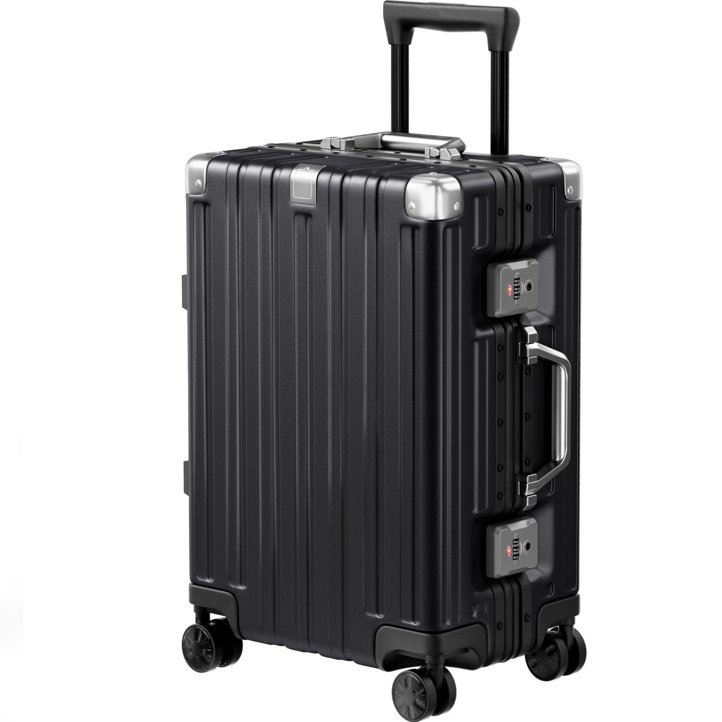 Krute Luggage Set 2 Pieces 20 28 Inch Aluminum Frame Carry on Luggages TSA Lock No Zipper Checked Suitcase with Spinner Wheels Lightweight PC Shell Hardside Suitcases
