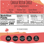 San Diego Bar-Chula Vista Chile | Chile Mild Heat | RAW & Vegan Protein Bars | Sugar-Free | Gluten Free | Breakfast Bars | Energy Bars | Snack Bars | 6 Whole Food Ingredients | 10g Plant-Based Protein