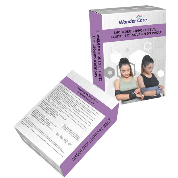 Wonder Care Left Right Shoulder Immobilizer Arm Sling Elastic Brace for Clavicle Collar Bone Dislocation Subluxation Shoulder stabilizer Compression Brace After Rotator Cuff Surgery