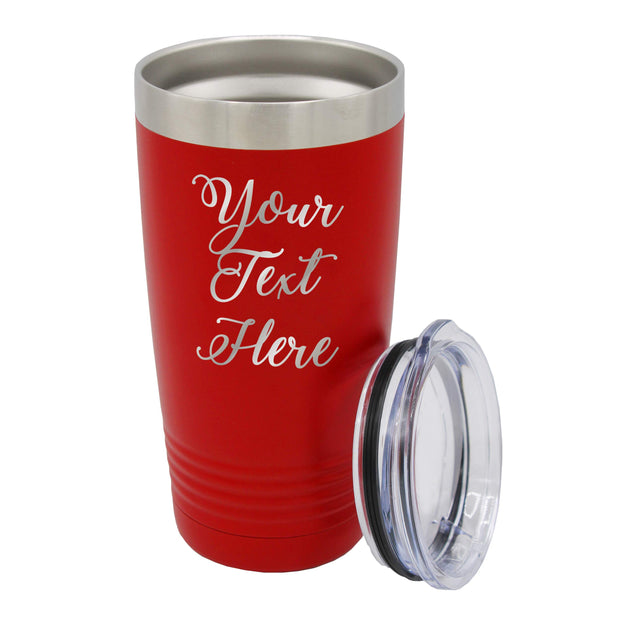 My Personal Memories Customized Personalized Stainless Steel Travel Tumbler with Lid - Engraved Double-Wall Vacuum Insulated for Him, Her Your Custom Text (20 oz, Black)