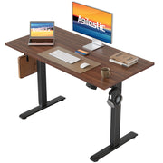 Agilestic Electric Standing Desk, 48 x 24 Inches Height Adjustable Desk, Sit Stand up for Work Office Home, Ergonomic Rising Computer Table with Memory Preset, Rustic Brown