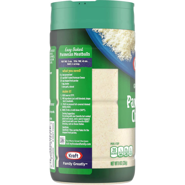 Kraft Parmesan Grated Cheese (8 oz Shaker)