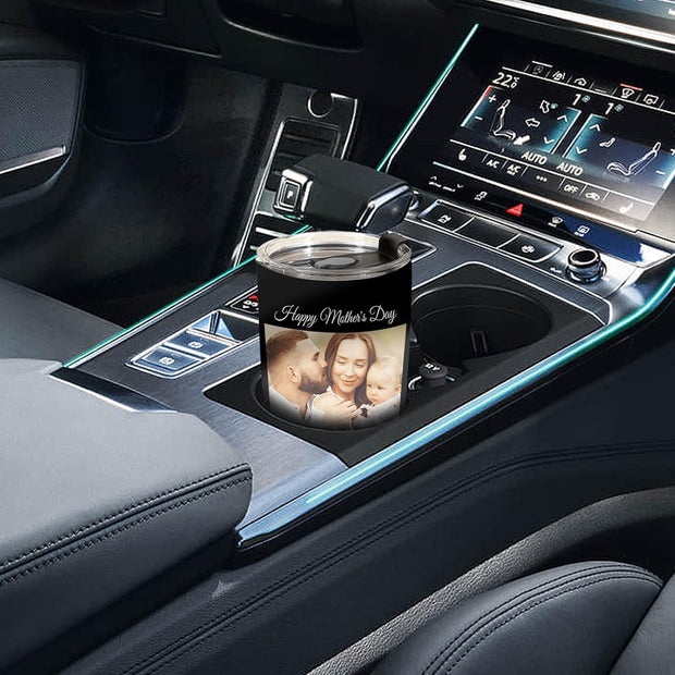 Personalized Tumbler with Pictures Text Name, Custom Photo Stainless Steel Tumbler, 20 Oz Travel Coffee Cup with lids, Personalized Mother's Day Birthday Gifts for Mom, Dad, Women, Men, Friend