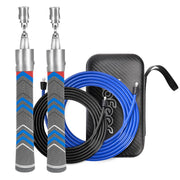 Weighted Jump Rope for Men Women with 110"&102" Abrasion-resistant Cable, Φ=6mm Crossropes jump rope with Rubber Grip,360 Degree Spin,Tangle Free,Suitable for Fitness Cardio,Boxing & Workout