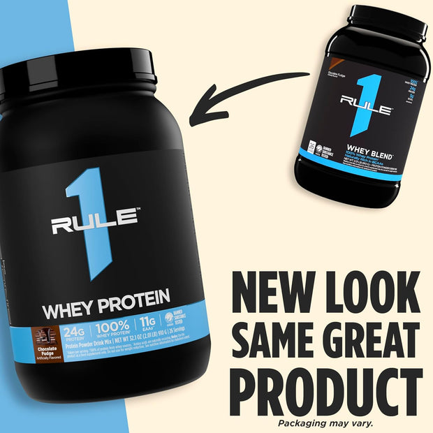 Rule 1 Whey Protein – 24g Fast-Acting Protein from All-Whey Sources with Naturally Occurring EAAs & BCAAs for Workout Recovery or Anytime Use (5 Pounds*, Vanilla Ice Cream)