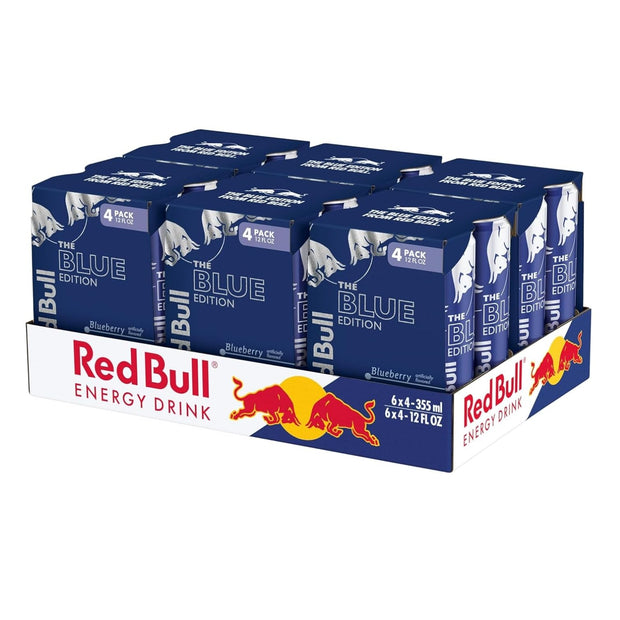 Red Bull Sea Blue Edition Energy Drink, Juneberry, with 80mg Caffeine plus Taurine & B Vitamins, 8.4 Fl Oz, Pack of 24 Cans