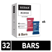 RXBAR Minis Protein Bars, 6g Protein, Gluten Free Snacks, Variety Pack (4 Boxes, 32 Count)
