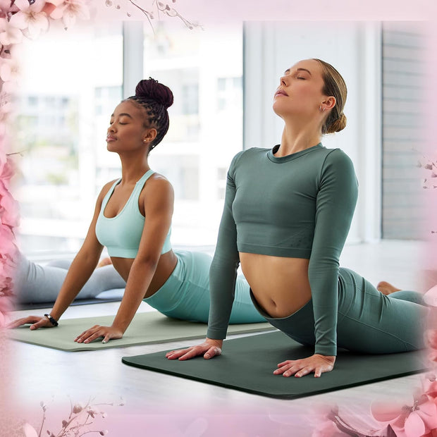 Timgle 6 Pcs 10mm Thick Yoga Mat, 68 x 24 Inches, Anti-Slip Tear-Resistant Exercise Mat for Adult Fitness, Stretching, Home Workout and Studio