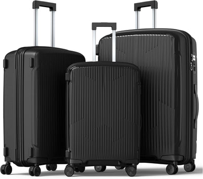 Nazhura Luggage Set, 3-Piece Hardside Suitcase Set, 20-inch Carry On, 24-inch, 28-inch Luggage