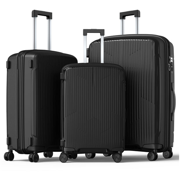Nazhura Luggage Set, 3-Piece Hardside Suitcase Set, 20-inch Carry On, 24-inch, 28-inch Luggage