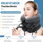 Neck Stretcher, Cervical Traction Device, Neck Traction Device, Neck Pain Relief, Adjustable Inflatable Neck Brace & Neck Stretcher Cervical Traction, Neck Decompression Home Use (Purple)