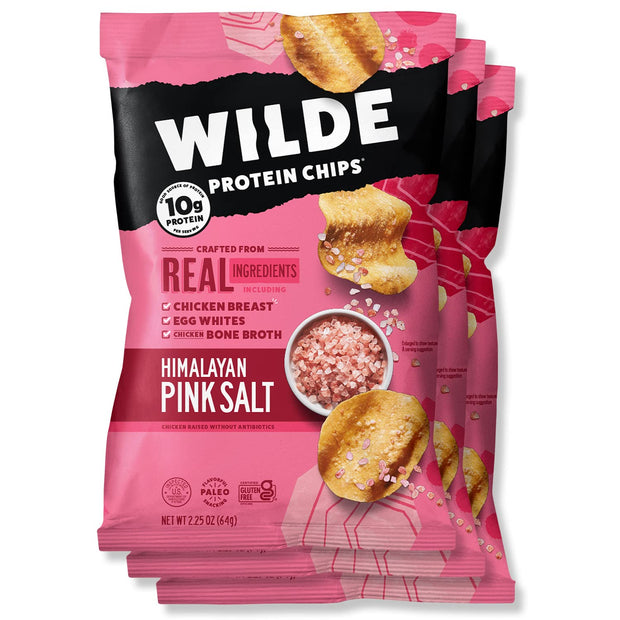 WILDE Buffalo Protein Chips, Thin and Crispy, High Protein, Keto Friendly, Made with Real Ingredients, 2.25oz Bags (Pack of 8)…