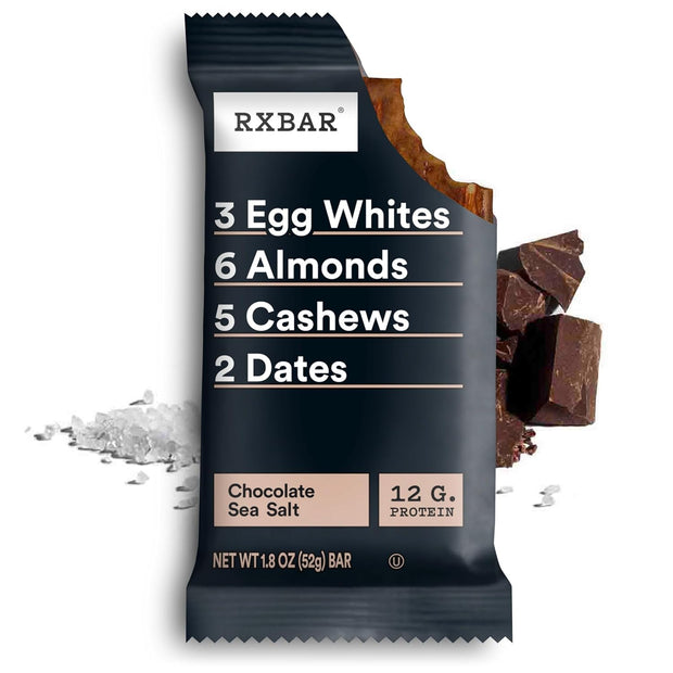 RXBAR Protein Bars, Protein Snack, Snack Bars, Chocolate Sea Salt, 22oz Box (12 Count)