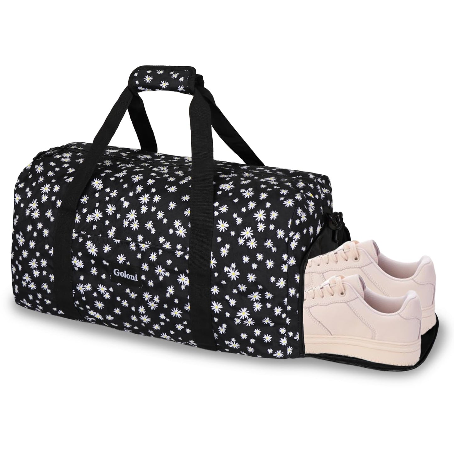 Goloni Cute Duffle Bag for Women, Gym Bag with Shoe Compartment, Lightweight Weekend Travel Duffel Bag,Overnight Bag with Wet Pocket