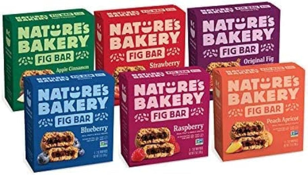 Nature’s Bakery Whole Wheat Fig Bars, Blueberry, Real Fruit, Vegan, Non-GMO, Snack bar, 6 Count (Pack of 6)