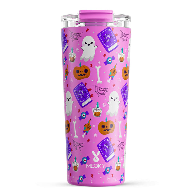 Meoky 24 oz Travel Coffee Mug with Leak-proof Lid, Stainless Steel Insulated Coffee Tumbler, Keeps Hot for 8 Hours or Cold for 24 Hours, Fits in Car Cup Holder (Night)