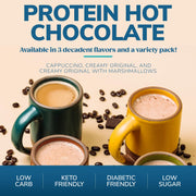 Wonderslim Protein Hot Chocolate with Marshmallows, Hot Cocoa, Low Sugar, Low Carb, Keto Friendly & Gluten Free (7ct)