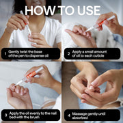 Cuticle Oil Pen 4-Pack – Nail Growth Oil and Strengthener with Jojoba, Almond & Vitamin E – Cuticle Care Oil for Nails & Cuticles – Nail Repair, Hardener & Moisturizer – Scented Nail Pens for Manicure