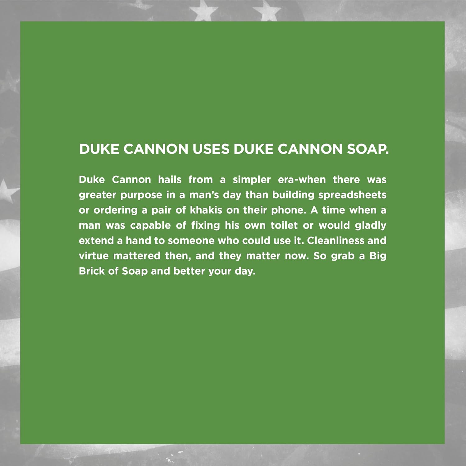 Duke Cannon Supply Co. Big Brick of Soap Bar for Men WWII Collection Smells Like Productivity (Fresh, Energizing Mint) Multi-Pack - Superior Grade, Extra Large, All Skin Types, 10 oz (3 Pack)