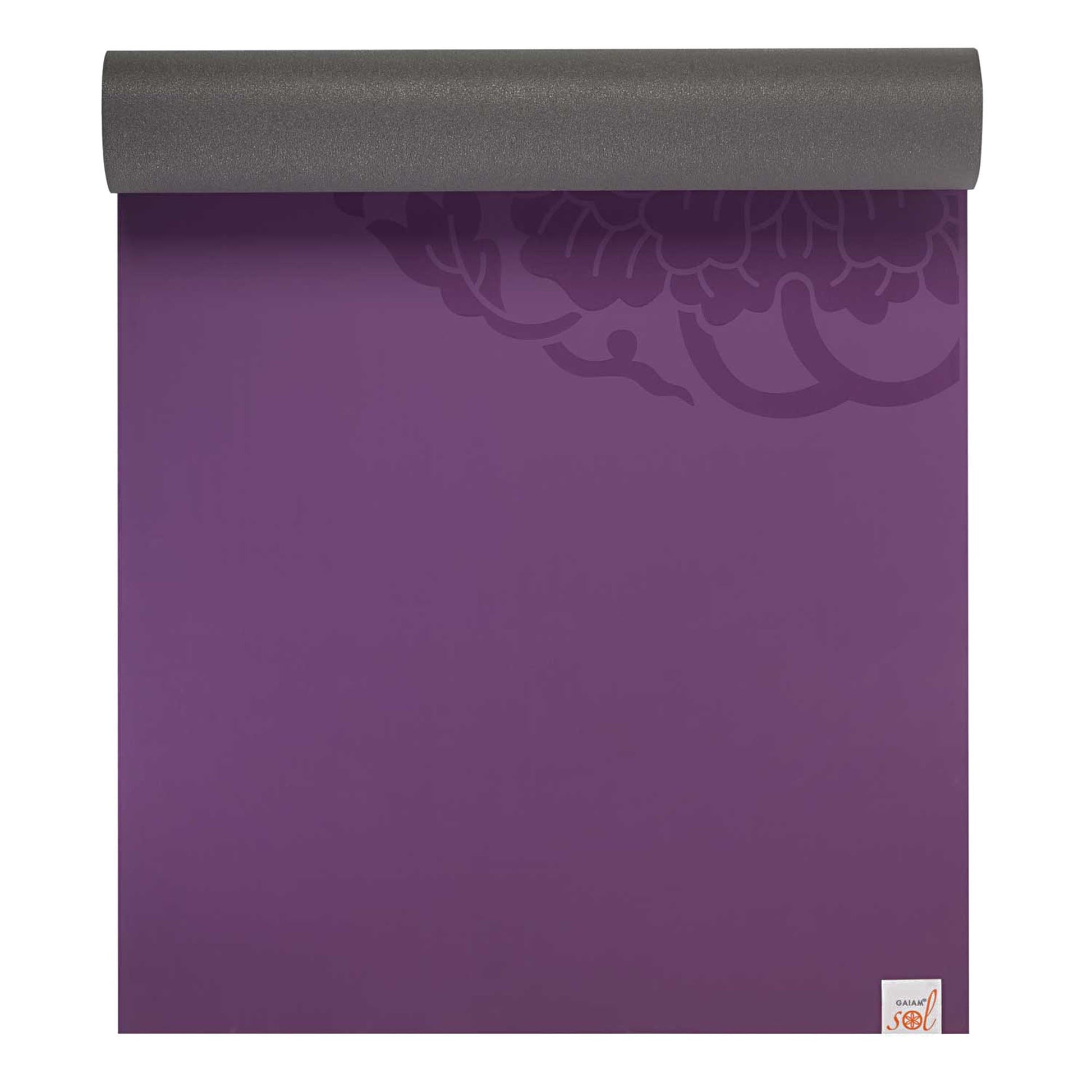 Gaiam Dry-Grip Yoga Mat - 5mm Thick Non-Slip Exercise & Fitness Mat for Standard or Hot Yoga, Pilates and Floor Workouts - Cushioned Support, Non-Slip Coat - 68 x 24 Inches