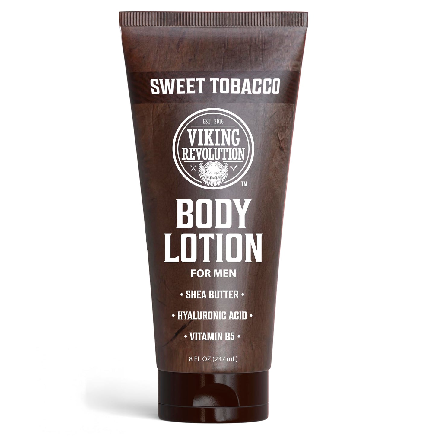 Viking Revolution Sandalwood Body Lotion for Men – Mens Lotion for Dry Skin with Shea Butter, Hyaluronic Acid and Vitamin B5 – Nourishing Mens Body Lotion for Hydrated and Smooth Skin (8oz, 1 Pack)