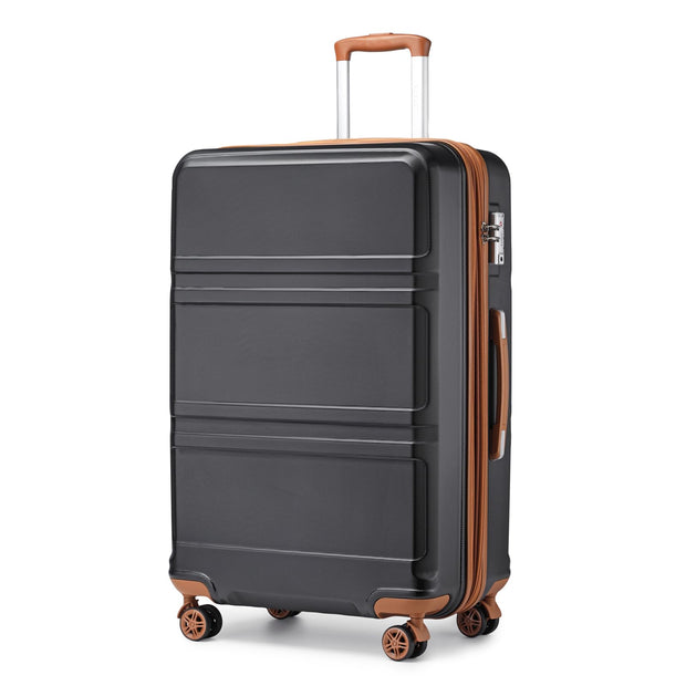 Kono 3 Piece Luggage Sets Expandable(only 28") Lightweight with Spinner Wheels TSA Lock Hardside Travel Rolling Suitcases 20in 24in 28in Carry on Pink