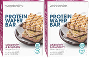 WonderSlim Protein Wafer Snack Bar, Variety Pack, 15g Protein, 5 Flavors, 0mg Cholesterol (5ct)