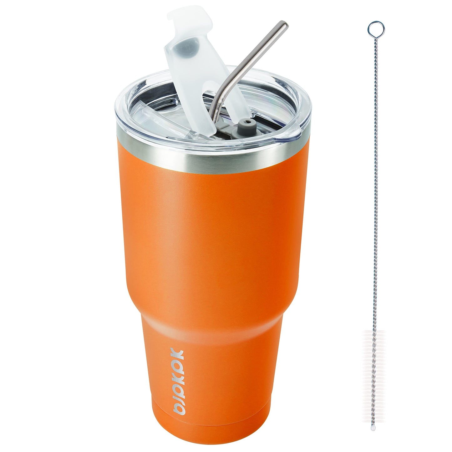 BJPKPK Insulated Stainless Steel Tumbler, Coffee Cup with Lid and Straw, Double Wall Vacuum Travel Mug, Powder Coated Leakproof Tumbler Cup,Oasis