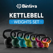 Kettlebell Sets Professional Grade - Strength Training Kettlebells for Home Workout - Cast Iron Kettle Bell Weight Sets for Men & Women with Special Protective Bottom