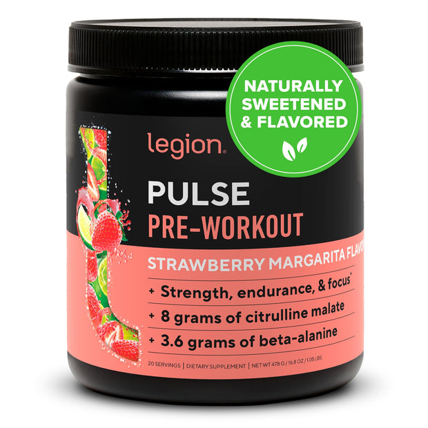 LEGION Pulse Pre Workout - All Natural Nitric Oxide Preworkout Drink to Boost Energy, Creatine Free, Naturally Sweetened, Beta Alanine, Citrulline, Alpha GPC (Tropical Punch)