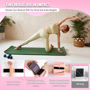 Wrist Ankle Weights Bangles 4lb/2lb for Women, Adjustable Silicone Pilates Weights Bracelet, Heavy Duty Fasteners Wearable Arm & Leg Weights for Yoga, Pilates, Barre, Walking and Gym (Set of 2)