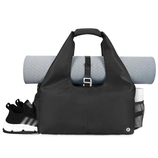 sportsnew Yoga Gym Bags for Women with Shoes Compartment & Wet Dry Storage Pockets & Adjustable Yoga Mat Holder, Patent Pending