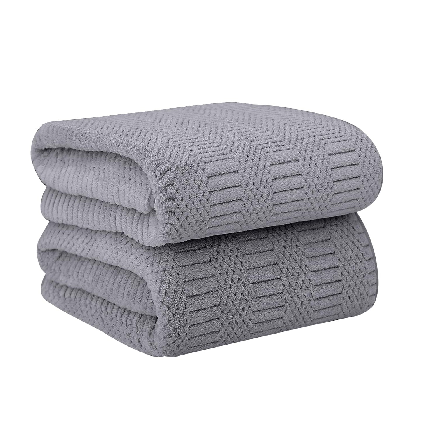 JML Microfiber Bath Towels, Oversized, Ultra Soft, Super Absorbent and Fast Drying, No Fading Large Bathroom Towel Set for Sport, Travel, Fitness, SPA and Yoga (Coral Fleece - Blue, 30 in x 60 in)