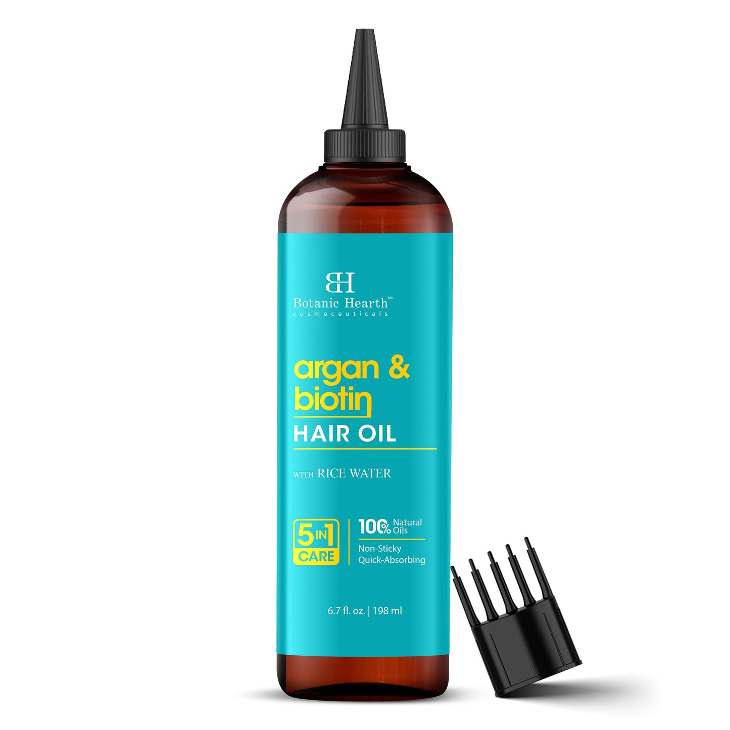 Botanic Hearth 100% Pure Rosemary Oil For Hair (6.7 fl oz) Infused With Biotin, Jojoba & castor Oil | Nourishing & Volumizing | Non GMO Verified