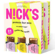 Nick's Protein Bars Crispy Cookie Chocolate, High Protein, Low Calories, Low Carb, Keto Friendly Snacks No Added Sugar (Multipack 12 bars x 50g), Crispy Cookie flavor