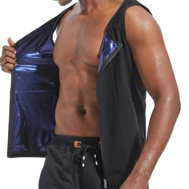 Sauna Sweat Suits Shirt Vest Waist Trainer for Men Compression Workout Shapewear Excersize Gym Clothes Working Out