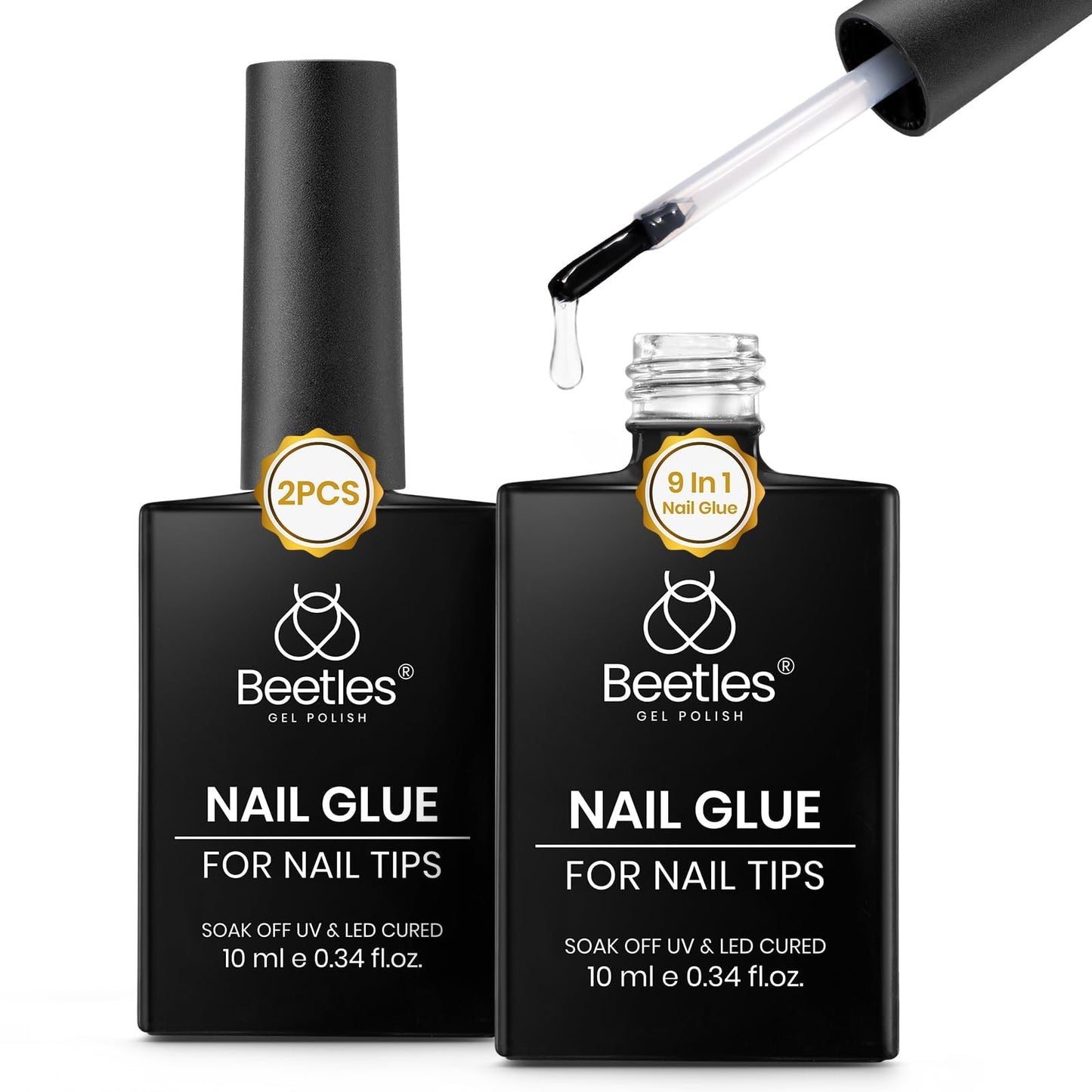 Beetles Gel Nail Tips Easy Nail Extension Etch X Nail Tips 12 Sizes 504Pcs Short Almond Half Matte Nail Tips Gelly Tips Full Cover False Nails Gifts for Girls