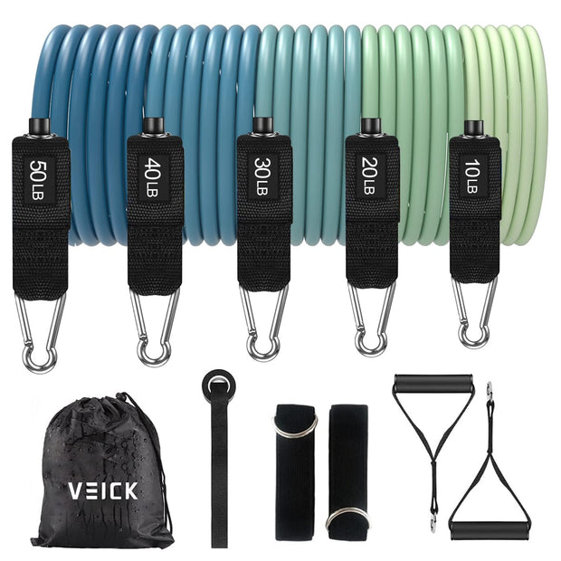 VEICK Resistance Bands, Exercise Bands, Workout Bands, Resistance Bands for Working Out with Handles for Men and Women, Exercising Bands for Fitness Weights Work Out at Home