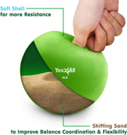 Yes4All Weighted Toning Balls for Exercise, Soft Medicine Balls for Exercise, Pilates, Yoga, Balance, Flexibility, 2-10lbs