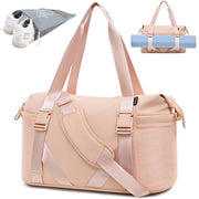 MAXTOP Women's Gym Yoga Duffle Bag with 2 Bonus Shoe Pouches, Multi-Purpose Overnight Travel Bag for Gym Work Dance Sports
