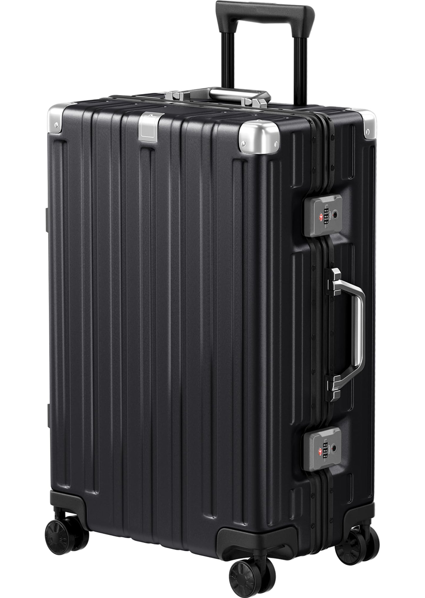 Krute Luggage Set 2 Pieces 20 28 Inch Aluminum Frame Carry on Luggages TSA Lock No Zipper Checked Suitcase with Spinner Wheels Lightweight PC Shell Hardside Suitcases