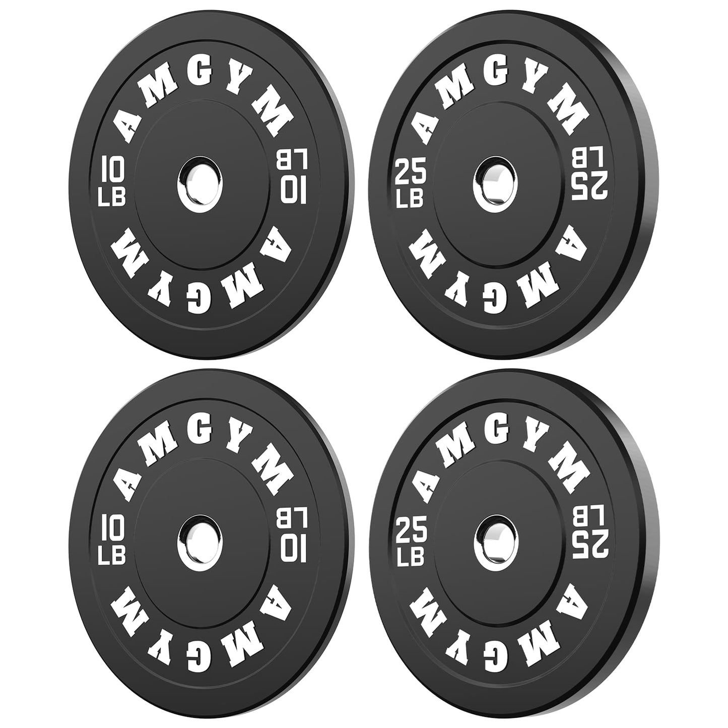 2 Inch Bumper Plates，10-500lbs，Barbell Rubber Olympic Weight Plates Set for Home Gym, Strength Training & Weight Lifting, Multiple Options Colors