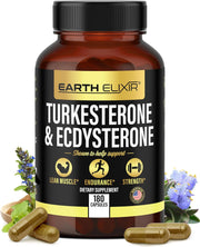 Turkesterone & Ecdysterone – Natural Testosterone Support, 2-in-1 High Potency Turkesterone Supplement for Men & Women with 95% Beta Ecdysterone - Made in USA & 3rd Party Tested - 180 Capsules
