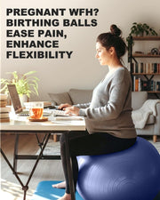 Trideer Yoga Ball – Anti-Burst Exercise Ball for Pregnancy, Office, Birthing, Stretching & Core Workout – Home Gym & Therapy