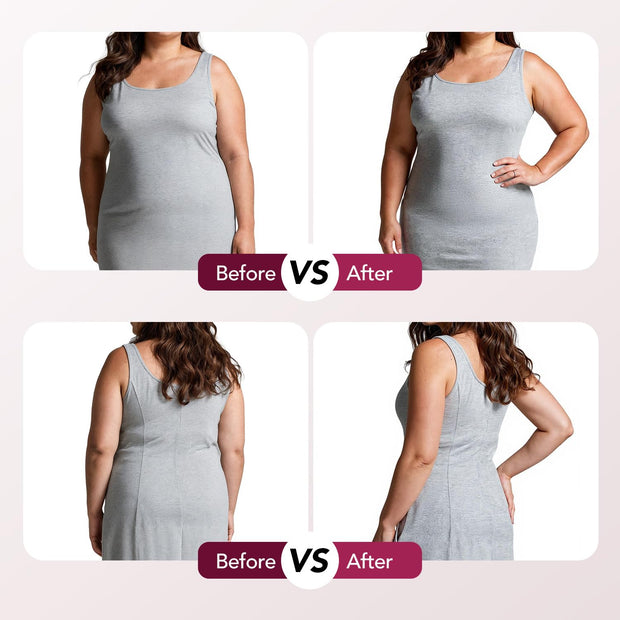 Ultra Thin Back Brace for Lower Back Pain Women, Enhanced Lumbar Support System, Seamless Yoga Fabric, Slim-Fit & Invisible, Wear under Clothes, Sciatica, Posture, Lifting, Rose, Size L