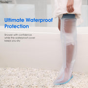 Waterproof Cast Cover for Shower Ankle Wound Protector Bath Adult Watertight Cast Bag Showering for Surgery Foot, Ankle, Burns Reusable (A-Foot)