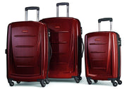 Samsonite Winfield 2 Hardside Expandable Luggage with Spinner Wheels, Burgundy, Checked-Medium 24-Inch
