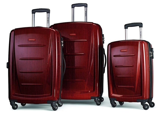 Samsonite Winfield 2 Hardside Expandable Luggage with Spinner Wheels, Burgundy, Checked-Medium 24-Inch