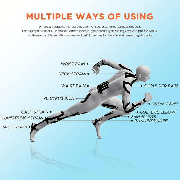 OK TAPE PRO Original Kinesiology Tape Pre-Cut Strips, Latex Free Elastic Athletic Tape Roll, 2in×16ft 2Rolls,Beige+Beige